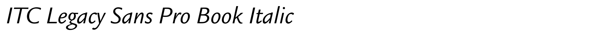 ITC Legacy Sans Pro Book Italic image